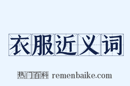 衣服近义词是什么意思的图片